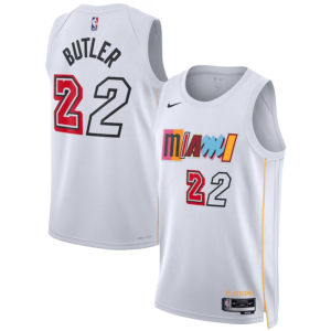 Regata NBA Miami Heat City Edition Authentic 2022/23 Jimmy Butler 22 - Branca