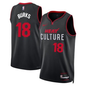 Regata NBA Miami Heat City Edition Swingman Alec Burks 18 - Preta