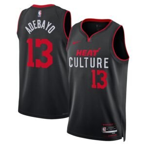 Regata NBA Miami Heat City Edition Swingman Bam Adebayo 13 - Preta