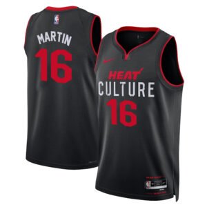 Regata NBA Miami Heat City Edition Swingman Caleb Martin 16 - Preta