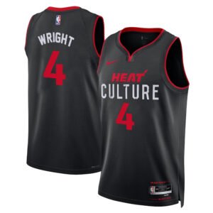 Regata NBA Miami Heat City Edition Swingman Delon Wright 4 - Preta