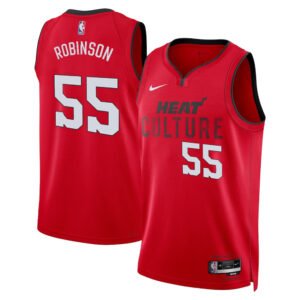 Regata NBA Miami Heat City Edition Swingman Duncan Robinson 55 - Vermelha