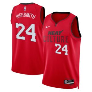 Regata NBA Miami Heat City Edition Swingman Haywood Highsmith 24 - Vermelha