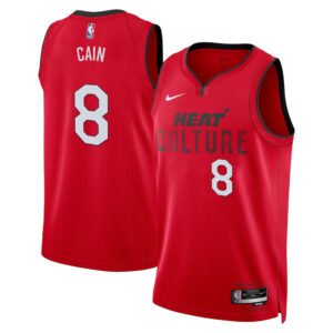 Regata NBA Miami Heat City Edition Swingman Jamal Cain 8 - Vermelha