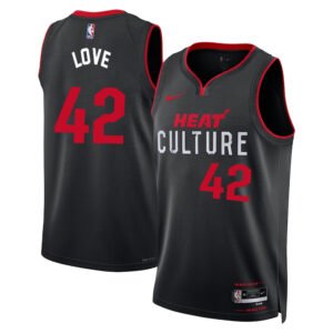 Regata NBA Miami Heat City Edition Swingman Kevin Love 42 - Preta