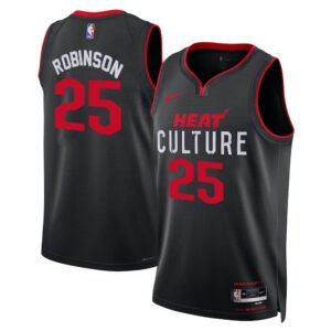 Regata NBA Miami Heat City Edition Swingman Orlando Robinson 25 - Preta