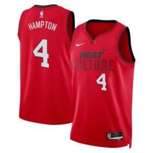 Regata NBA Miami Heat City Edition Swingman RJ Hampton 4 - Vermelha