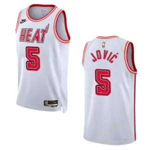 Regata NBA Miami Heat Classic Edition 35º Aniversário Swingman 2022/23 Nikola Jovic 5 - Branca