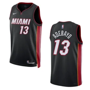 Regata NBA Miami Heat Ícon Edition Swingman 2022/23 Bam Adebayo 13 - Preta