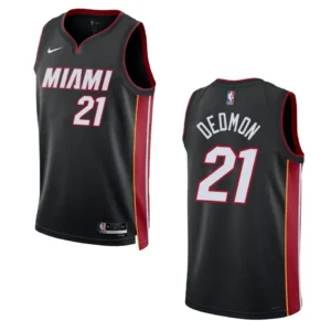Regata NBA Miami Heat Ícon Edition Swingman 2022/23 Dwayne Dedmon 21 - Preta