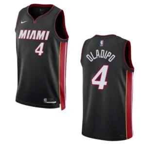 Regata NBA Miami Heat Ícon Edition Swingman 2022/23 Victor Oladipo 4 - Preta