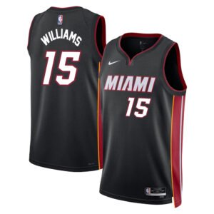 Regata NBA Miami Heat Ícon Edition Swingman Aondes Williams 15 - Preta