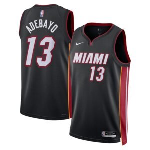 Regata NBA Miami Heat Ícon Edition Swingman Bam Adebayo 13 - Preta