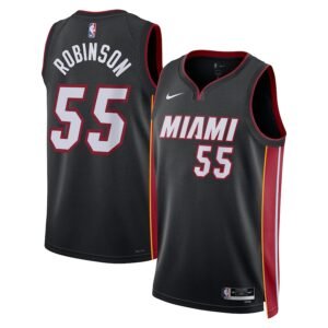 Regata NBA Miami Heat Ícon Edition Swingman Duncan Robinson 55 - Preta