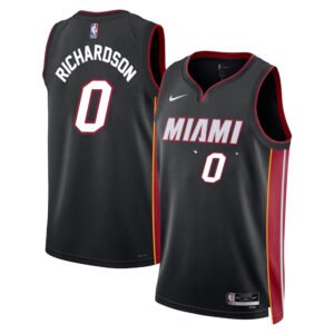 Regata NBA Miami Heat Ícon Edition Swingman Josh Richardson 0 - Preta