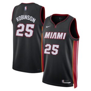 Regata NBA Miami Heat Ícon Edition Swingman Orlando Robinson 25 - Preta