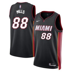 Regata NBA Miami Heat Ícon Edition Swingman Patty Mills 88 - Preta