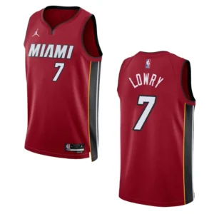Regata NBA Miami Heat Statement Edition Swingman 2022/23 Kyle Lowry 7 - Vermelha