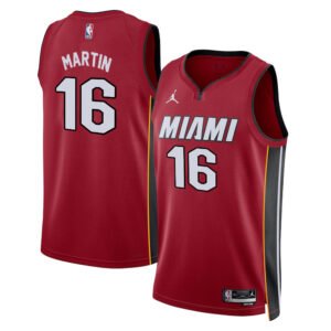 Regata NBA Miami Heat Statement Edition Swingman Caleb Martin 16 - Vermelha