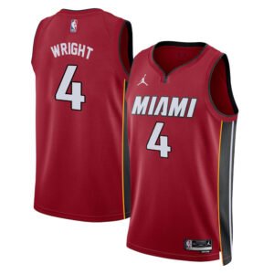 Regata NBA Miami Heat Statement Edition Swingman Delon Wright 4 - Vermelha