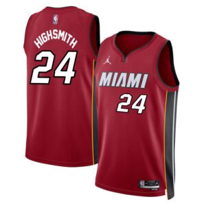 Regata NBA Miami Heat Statement Edition Swingman Haywood Highsmith 24 - Vermelha