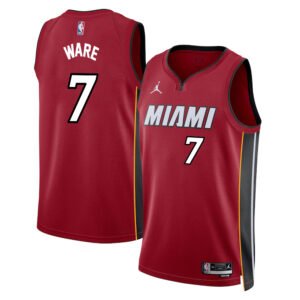 Regata NBA Miami Heat Statement Edition Swingman Kel'el Ware 7 - Vermelha