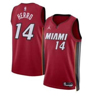 Regata NBA Miami Heat Statement Edition Swingman Tyler Herro 14 - Vermelha