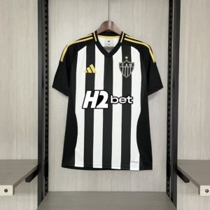 Camisa I do Atlético Mineiro Home (Listrada) 2025/2026 – Versão Torcedor - Com Patrocinio