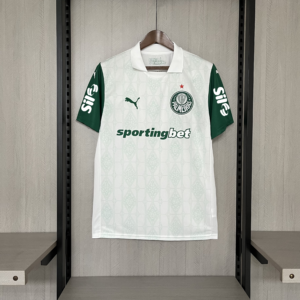 Camisa II do Palmeiras Away (Branca) 2025/2026 – Versão Torcedor - Todos os Patrocínios
