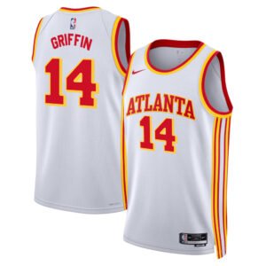 Regata NBA Atlanta Hawks Association Edition AJ Griffin 14 - Branca