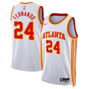 Regata NBA Atlanta Hawks Association Edition Bruno Fernando 24 - Branca