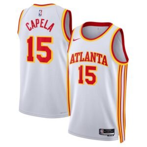 Regata NBA Atlanta Hawks Association Edition Clint Capela 15 - Branca