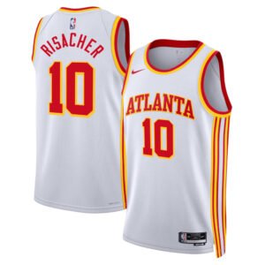 Regata NBA Atlanta Hawks Association Edition Zaccharie Risacher 10 - Branca