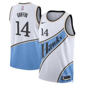 Regata NBA Atlanta Hawks City Edition AJ Griffin 14 - Branca