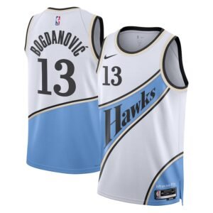 Regata NBA Atlanta Hawks City Edition Bogdan Bogdanovic 13 - Branca