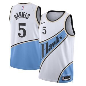 Regata NBA Atlanta Hawks City Edition Dejounte Murray 5 - Branca