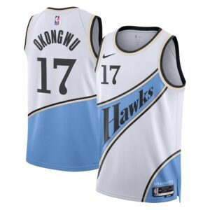 Regata NBA Atlanta Hawks City Edition Onyeka Okongwu 17 - Branca