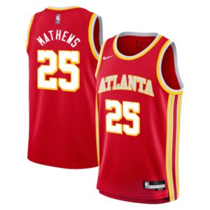 Regata NBA Atlanta Hawks Icon Edition Garrison Mathews 25 - Vermelha