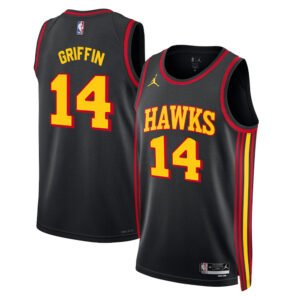 Regata NBA Atlanta Hawks Statement Edition AJ Griffin 14 - Preta