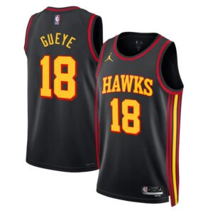Regata NBA Atlanta Hawks Statement Edition Mouhamed Gueye 18 - Preta