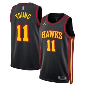 Regata NBA Atlanta Hawks Statement Edition Trae Young 11 - Preta
