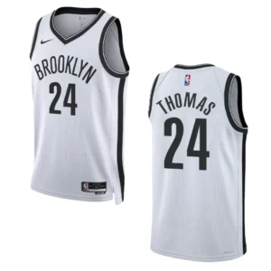 Regata NBA Brooklyn Nets Association Edition 2022/23 Cam Thomas 24 - Branca