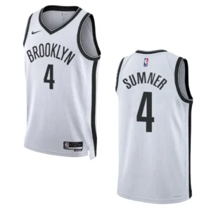 Regata NBA Brooklyn Nets Association Edition 2022/23 Edmond Sumner 4 - Branca