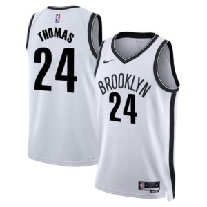 Regata NBA Brooklyn Nets Association Edition Cam Thomas 24 - Branca