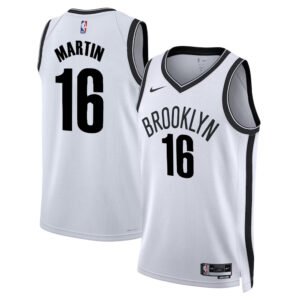 Regata NBA Brooklyn Nets Association Edition Jaylen Martin 16 - Branca