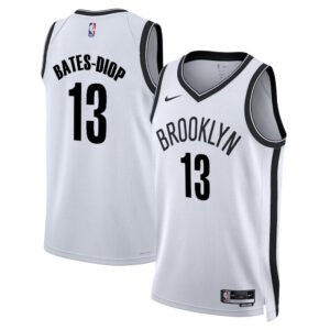 Regata NBA Brooklyn Nets Association Edition Keita Bates-Diop 13 - Branca