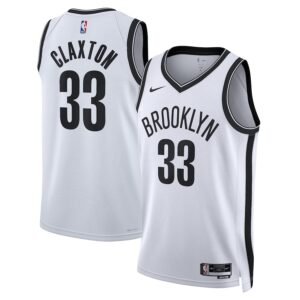 Regata NBA Brooklyn Nets Association Edition Nic Claxton 33 - Branca