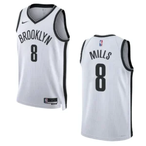 Regata NBA Brooklyn Nets Association Edition 2022/23 Patty Mills 8 - Branca