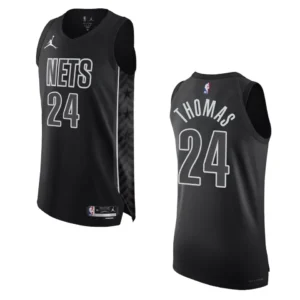 Regata NBA Brooklyn Nets Authentic Statement Edition 2022/23 Cam Thomas 24 - Preta