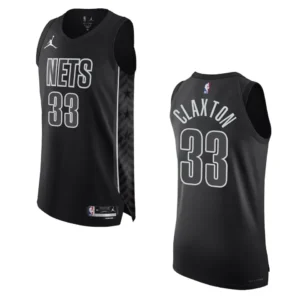Regata NBA Brooklyn Nets Authentic Statement Edition 2022/23 Nicolas Claxton 33 - Preta